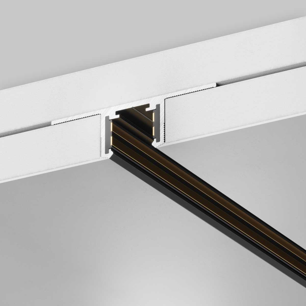 Шинопровод 1м Exility X встраиваемый под ГКЛ 12,5мм Maytoni Technical EXILITY X Busbar trunkings Exility X TRX239-421.12B