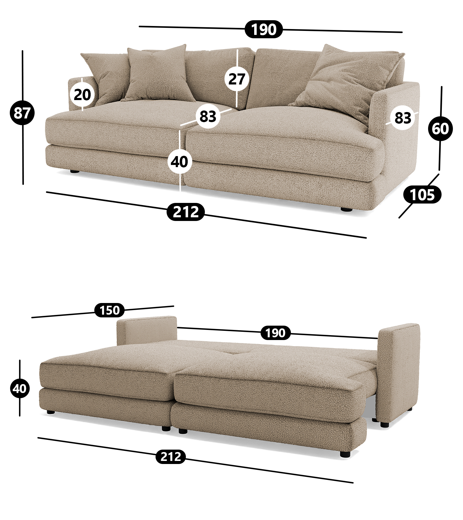 Диван Fiesta Ибица прямой