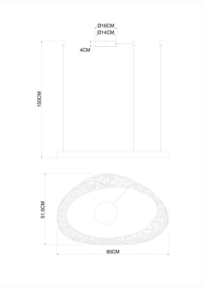 Подвесной светодиодный светильник Arte Lamp Cinta A1847SP-46BK