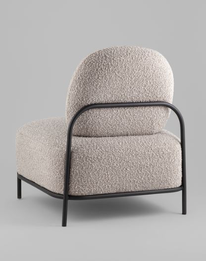 Кресло Stool Group Стоун new ткань букле серо-бежевый