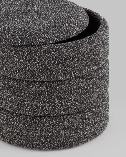 Пуф Stool Group Hive S букле черный меланж