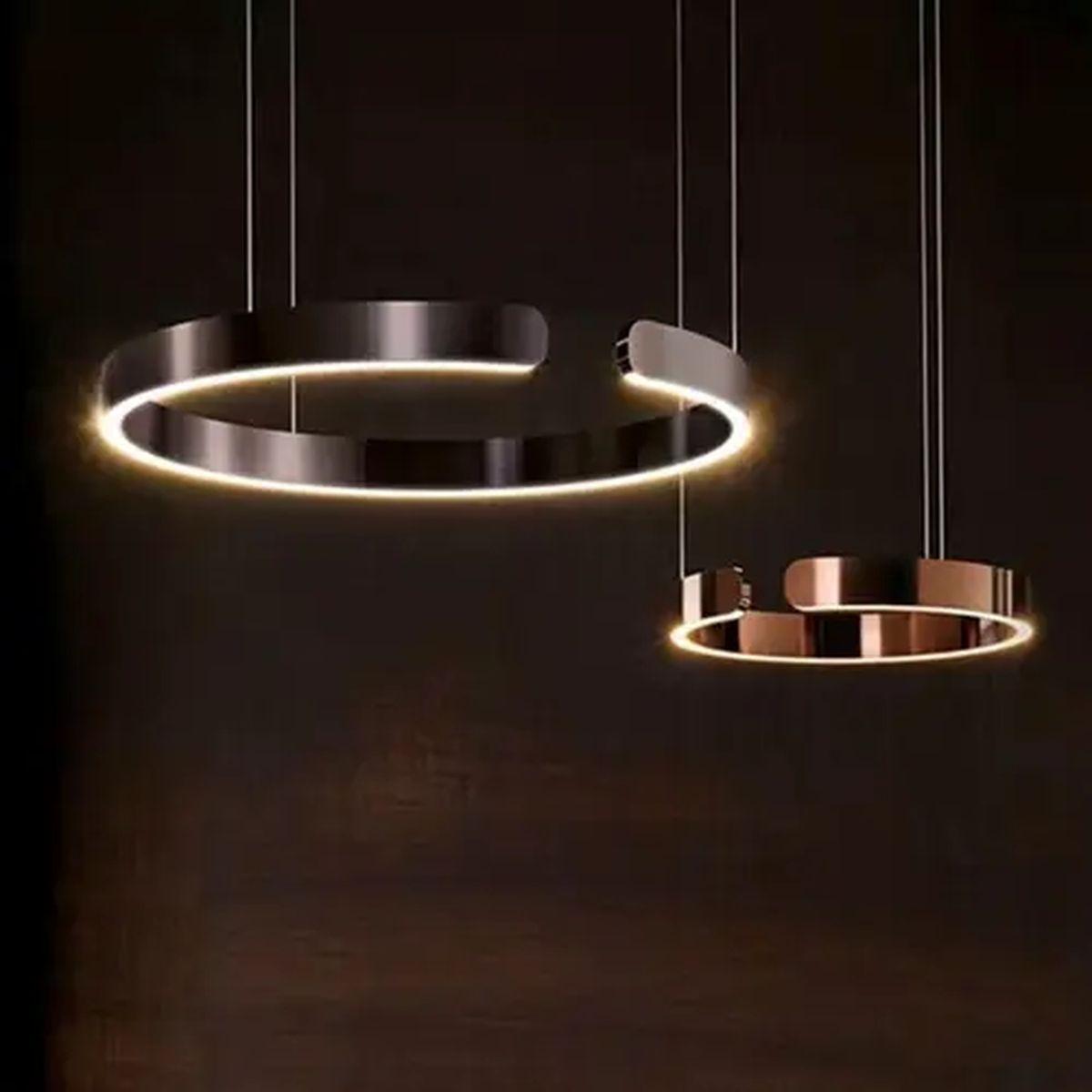 Люстра подвесная Alfa Light F0424-10 400+600mm rose gold