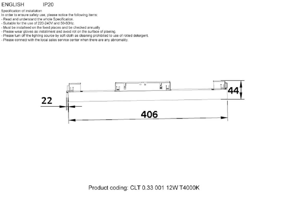 Трековый светодиодный светильник Crystal Lux CLT 0.33 001 12W WH T4000K