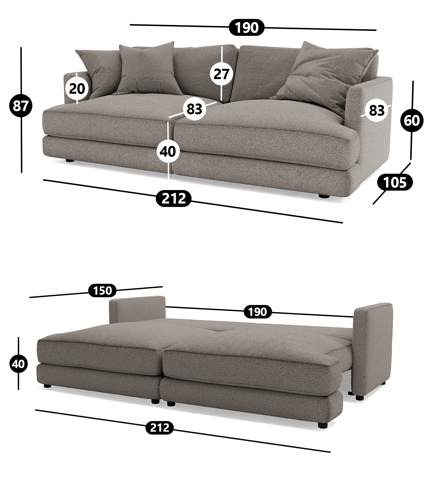 Диван Fiesta Ибица прямой