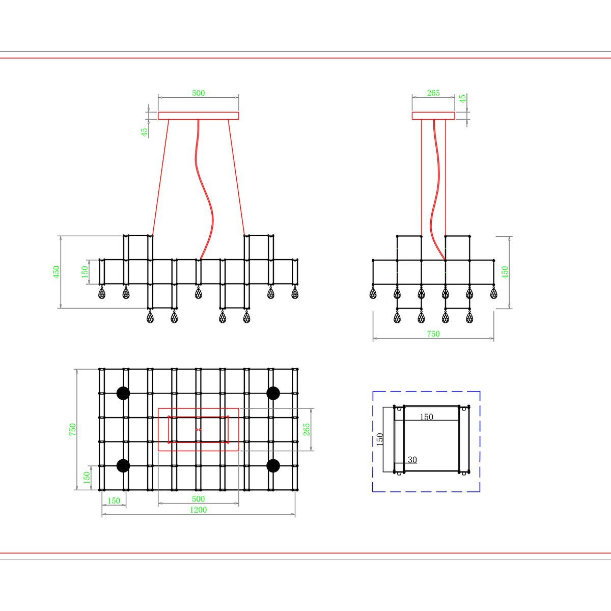 Подвесная светодиодная люстра Kink Light Галанта 07887-A,02(21)