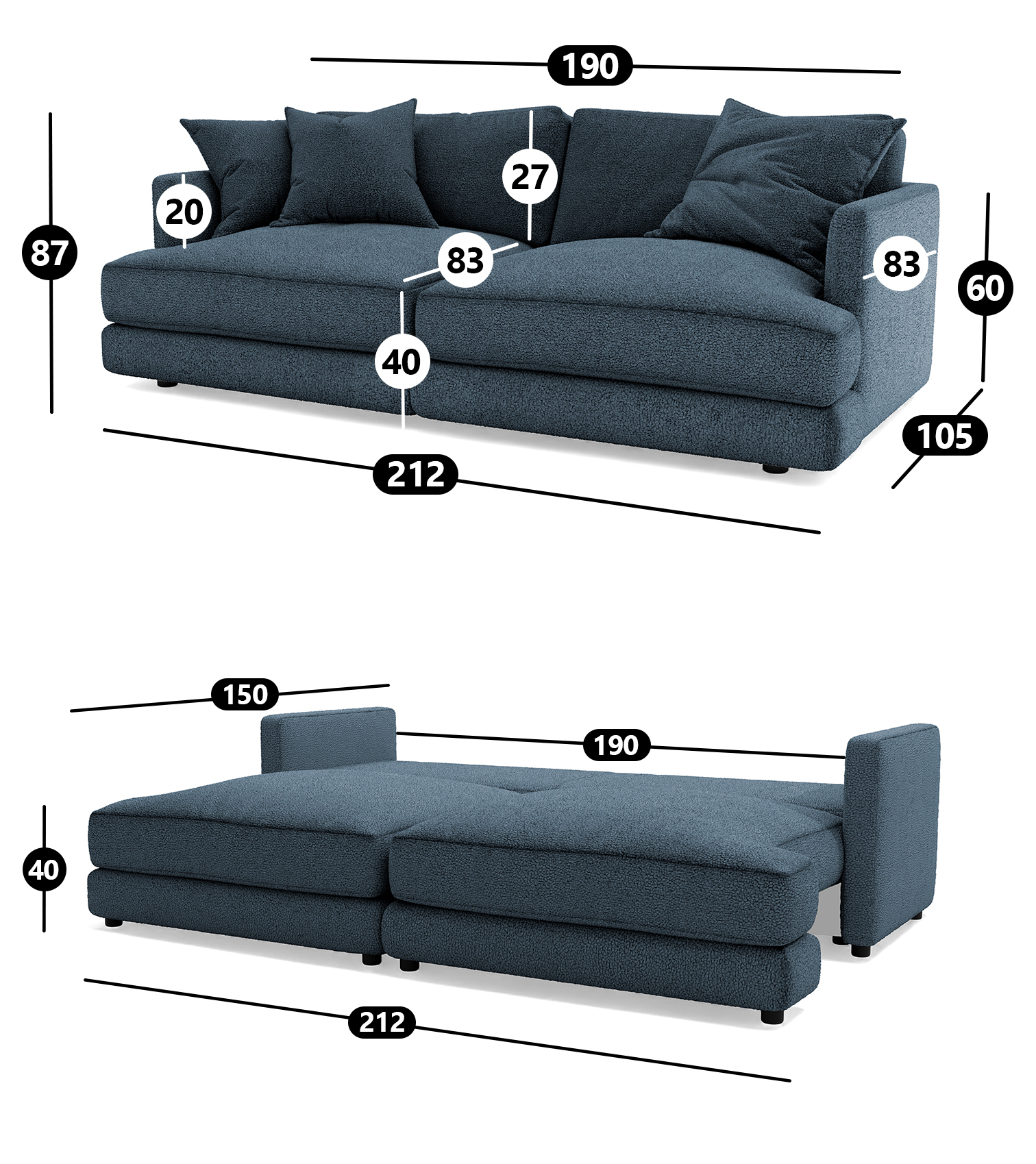 Диван Fiesta Ибица прямой