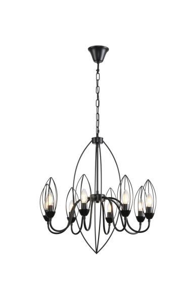 Люстра подвесная Alfa Light F3524-02 Black E14*8