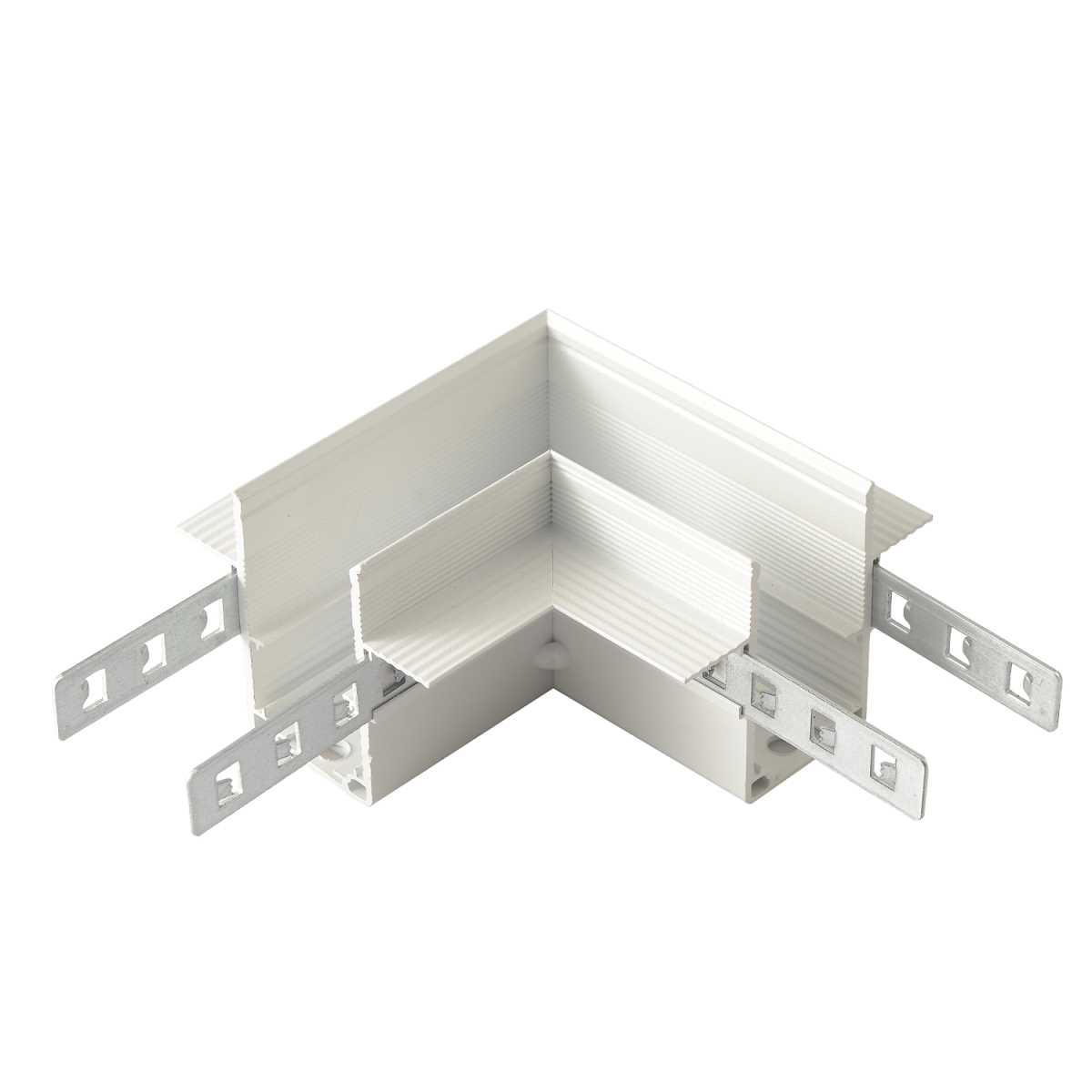 Соединитель для магнитного встраиваемого шинопровода для ГКЛ12,5 мм угловой Crystal Lux CLT 0.223 11 BL