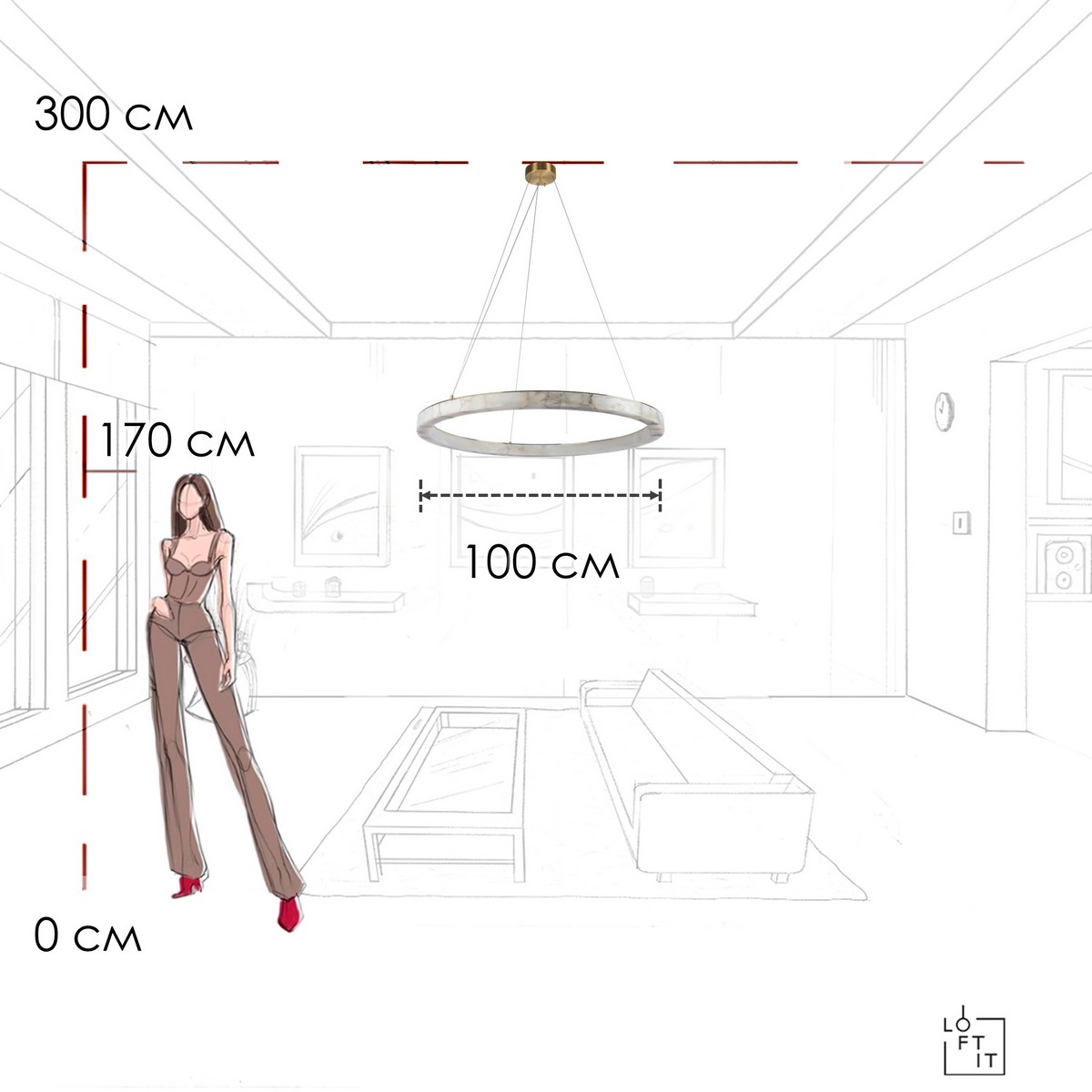 Подвесной светильник LOFT IT Mondrian 10408/1000