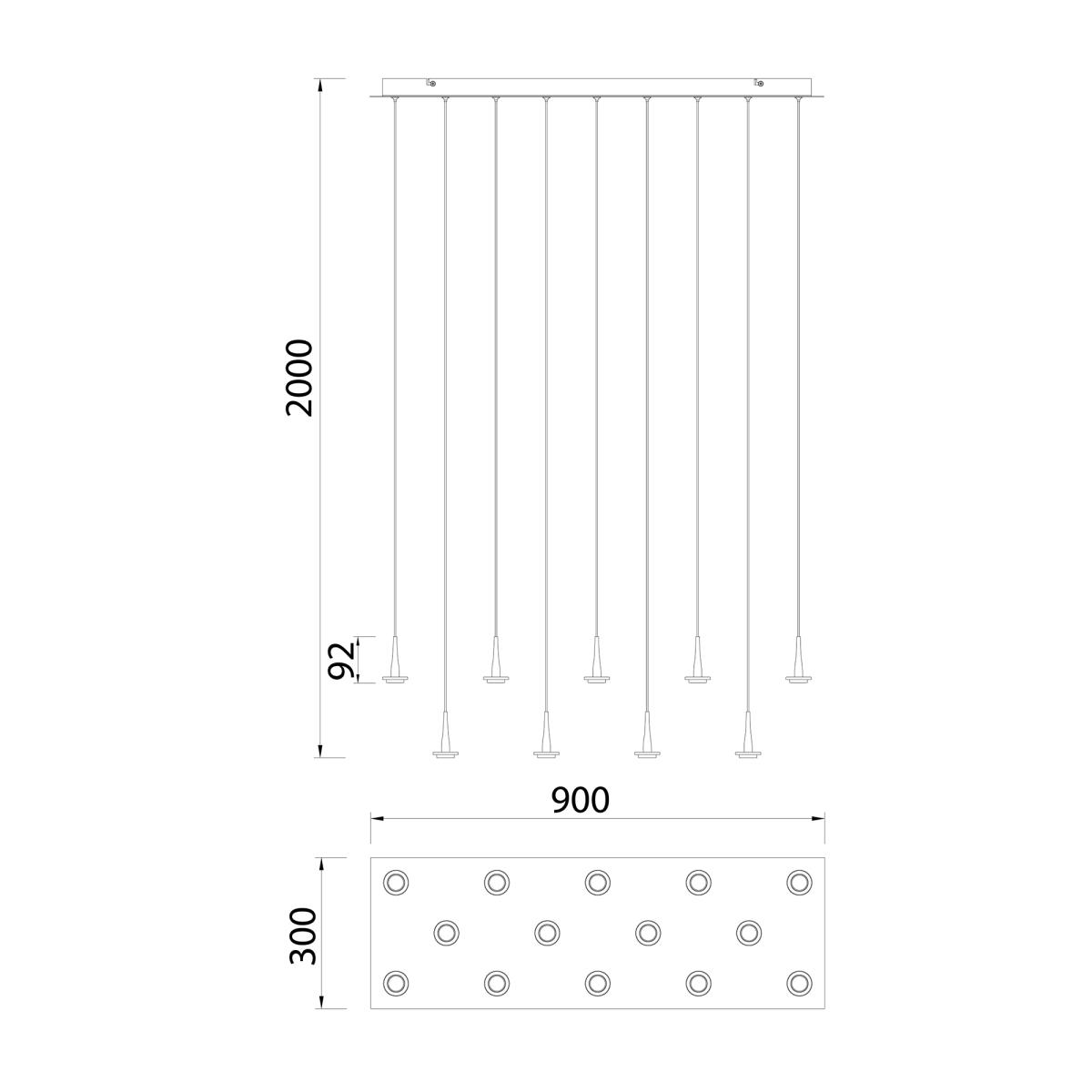 Люстра подвесная БЕЗ плафонов Mantra (14) Andromeda 8936