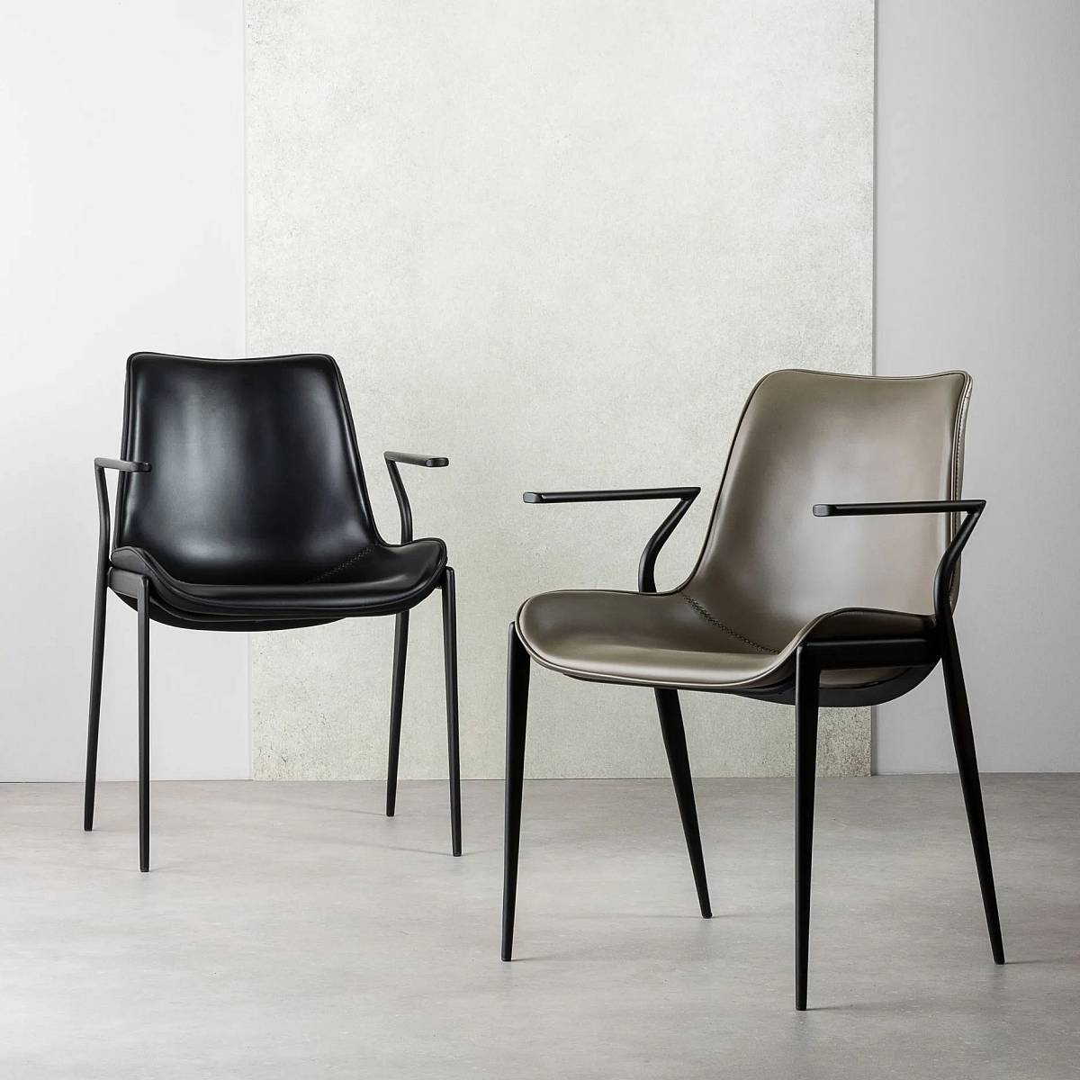 Стул Deephouse ЭССЕН серая экокожа металл