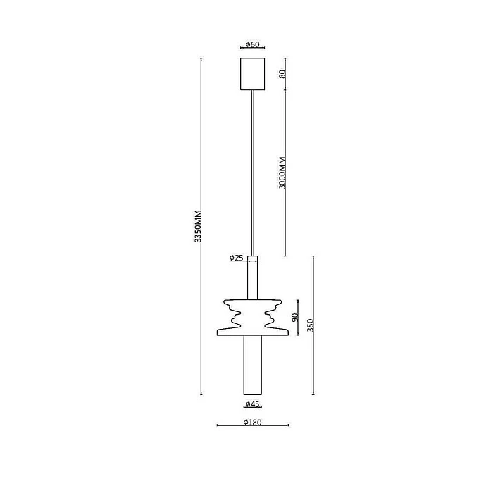 Подвесной светильник Maytoni Sound Wave MOD255PL-01B4