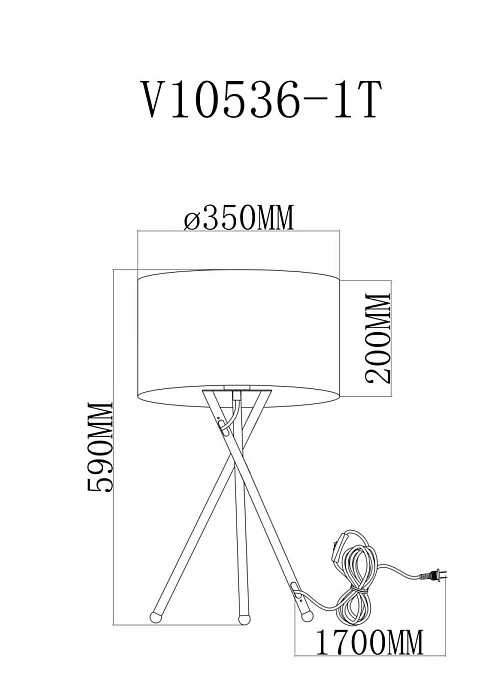 Лампа настольная Moderli Palma V11598-1T