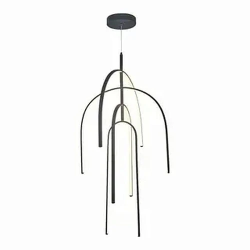 Люстра подвесная Alfa Light F3924-61 BK 95W ?80*H12 0