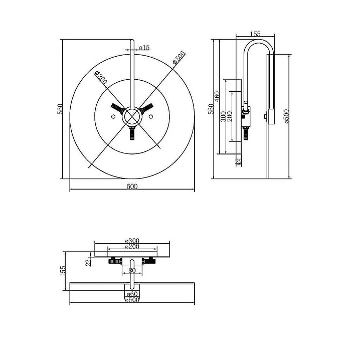 Настенный светильник Maytoni Mare MOD305WL-03CH