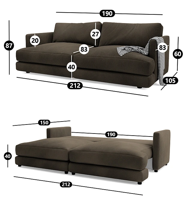 Диван Fiesta Ибица прямой