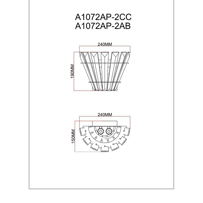 Настенный светильник Arte Lamp Florizel A1072AP-2CC