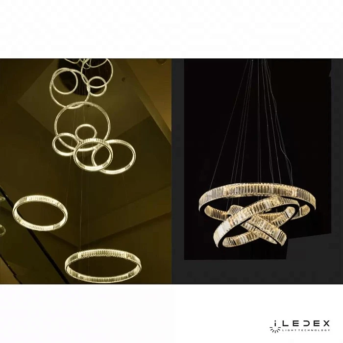 Подвесной светодиодный светильник iLedex Woodstock 10920P/3-70W-3000K (8/6/4) GL-CL