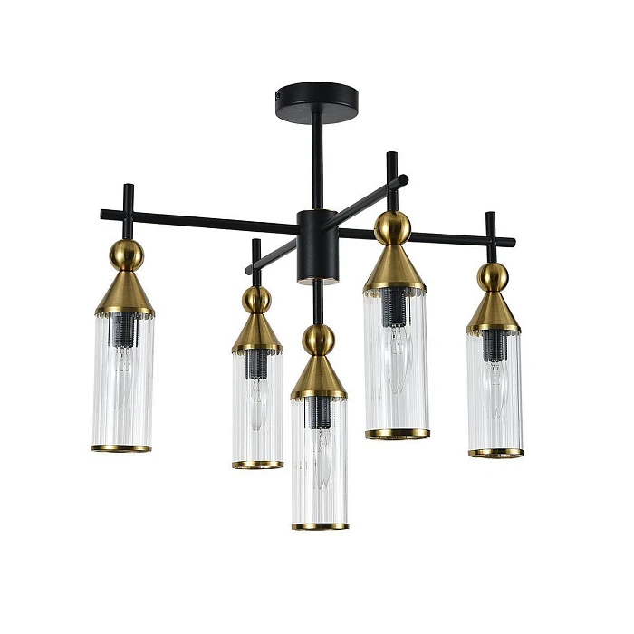 Подвесная люстра Indigo Torazzo 13037/5R Black V000527