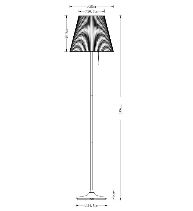 Торшер Milosh tendence 0910FL-1BK