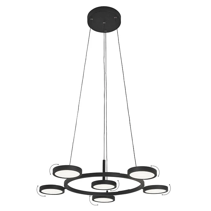 Подвесная светодиодная люстра Crystal Lux CLT 027C6 D700 BL