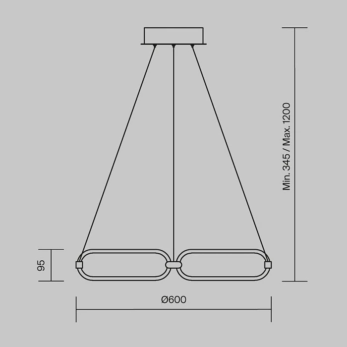 Подвесной светодиодный светильник Maytoni Chain MOD017PL-L50MG