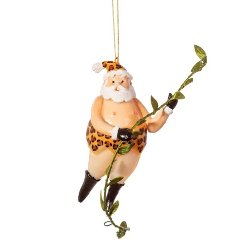 Елочное украшение S&B 720391 Санта Клаус Тарзан на лиане