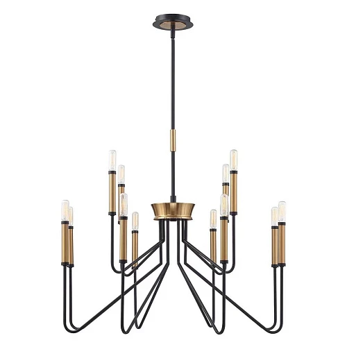 Люстра подвесная Alfa Light F1124-22 D850*H790 BK+GD