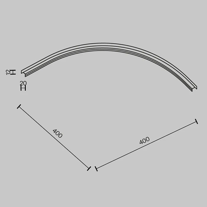 Коннектор радиусный Maytoni Technical TRA172CL-R300-11B