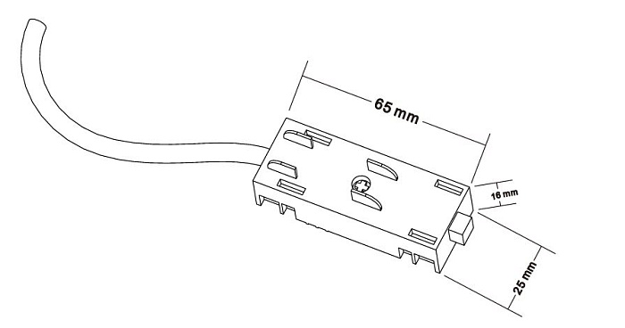 Питание для накладного шинопровода Crystal Lux CLT 0.205 02 L2000 BL