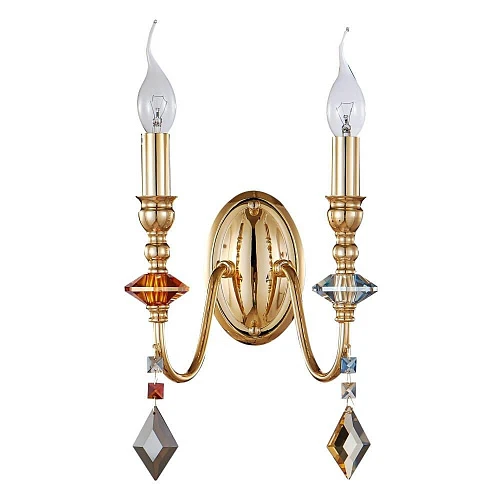 Бра Crystal Lux MERCEDES AP2 GOLD/COLOR