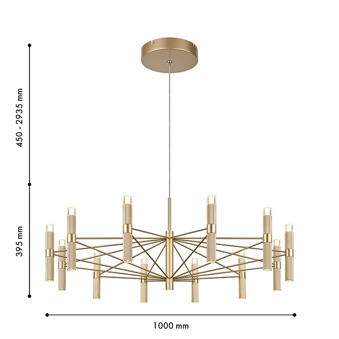Подвесная светодиодная люстра Favourite Blick 4759-12P
