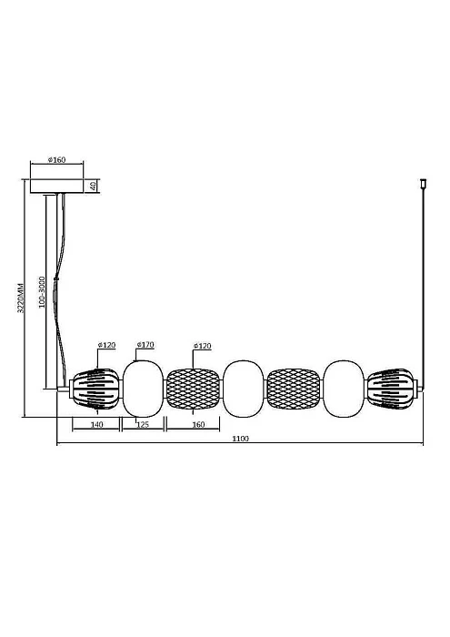 Подвесной светодиодный светильник Maytoni Pattern MOD267PL-L42G3K