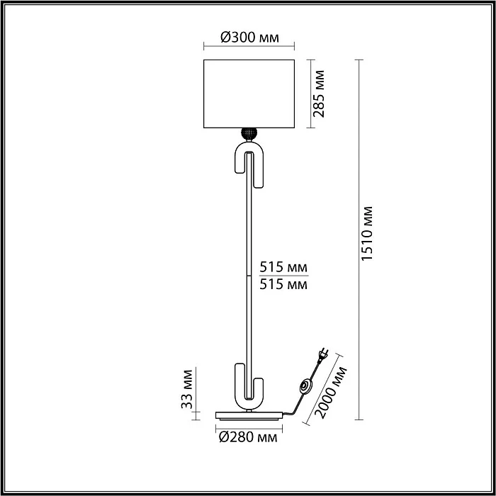 Торшер Odeon Light Modern Bagel 5410/1FA