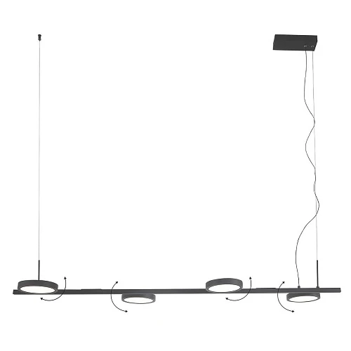 Подвесная светодиодная люстра Crystal Lux CLT 027C4 L1000 BL