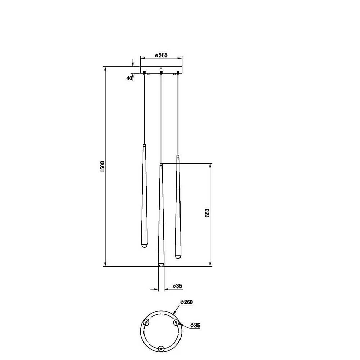 Подвесной светодиодный светильник Maytoni Cascade MOD132PL-L18BSK
