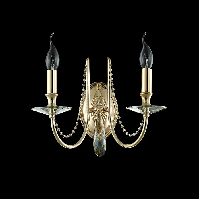 Бра Crystal Lux Victoria AP2 Gold/Amber
