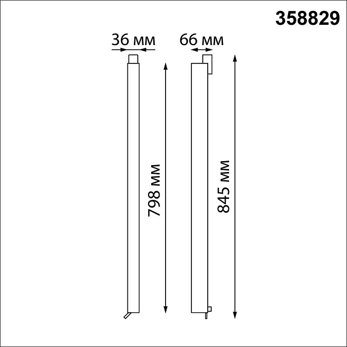 Трековый однофазный светодиодный светильник Novotech Port Iter 358829