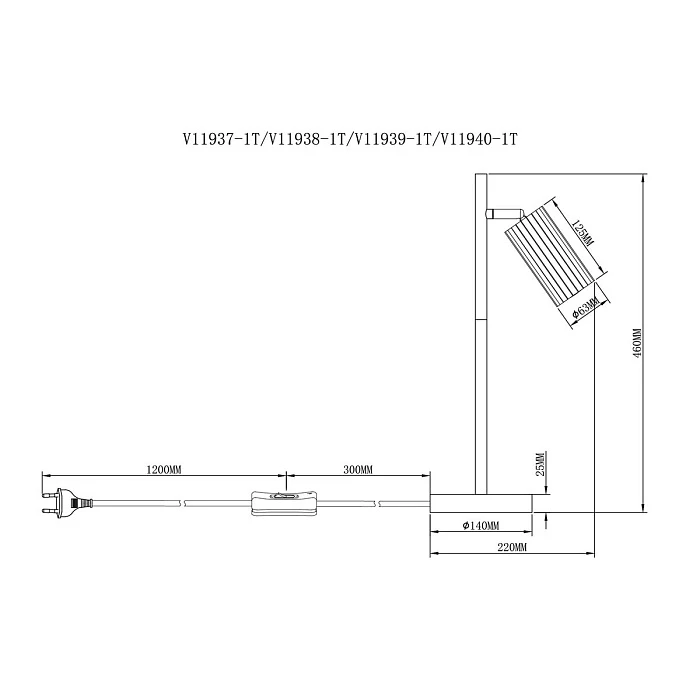 Настольная лампа Moderli Cora V11940-1T