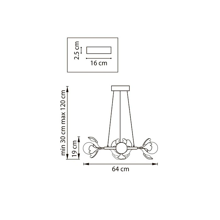 Люстра подвесная Ceramo BW Lightstar 799067
