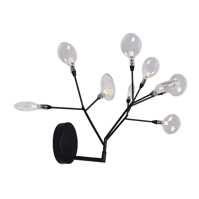 Бра Crystal Lux Evita AP9 BLack/Transparent