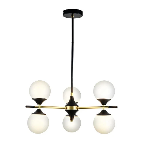 Подвесная люстра Gerhort G51234/6BK+GD WT