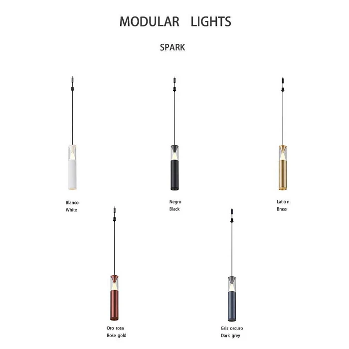 Подвесной модульный светильник без основания Mantra Spark 9323