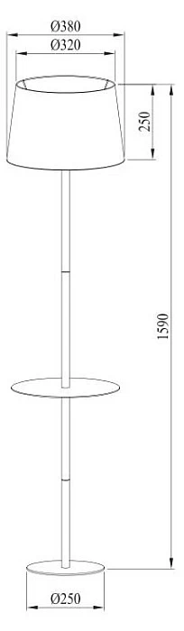Торшер Arte Lamp Connor A2102PN-1WH