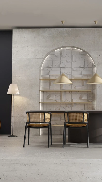 Торшер Milosh tendence 0910FL-1BK