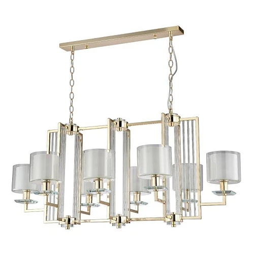 Подвесная люстра Crystal Lux Nicolas SP8 L1000 Gold/White