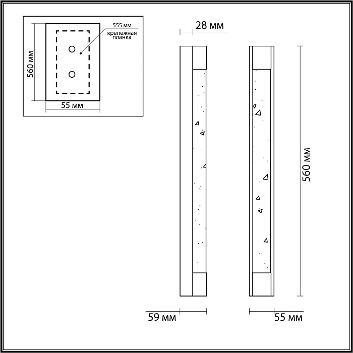 Настенный светодиодный светильник Odeon Light Hightech Mirada 6681/12WL