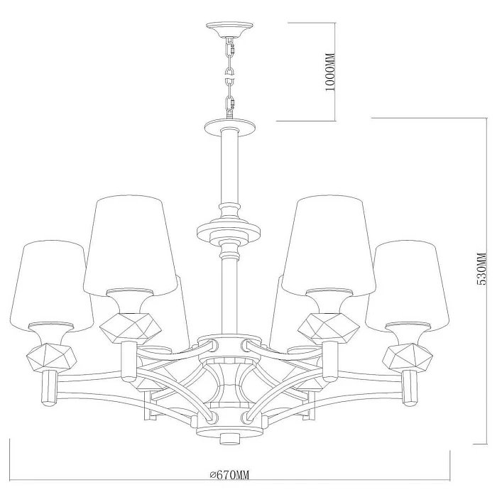 Подвесная люстра Vele Luce Benfatta VL1354L06