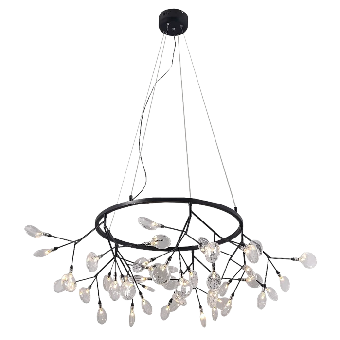 Подвесная светодиодная люстра Crystal Lux Evita SP45 D BLack/Transparent