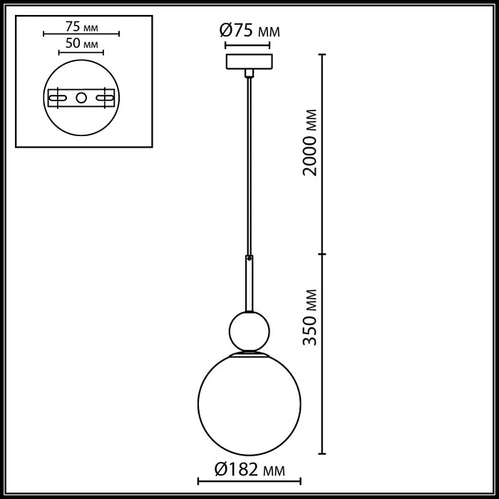 Подвесной светильник Odeon Light Lolla Midcent 6625/1A